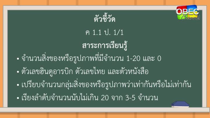 คณิตศาสตร์ ป ๑ ตอน ๑ จํานวนนับ