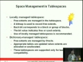 Space Management in tablespaces